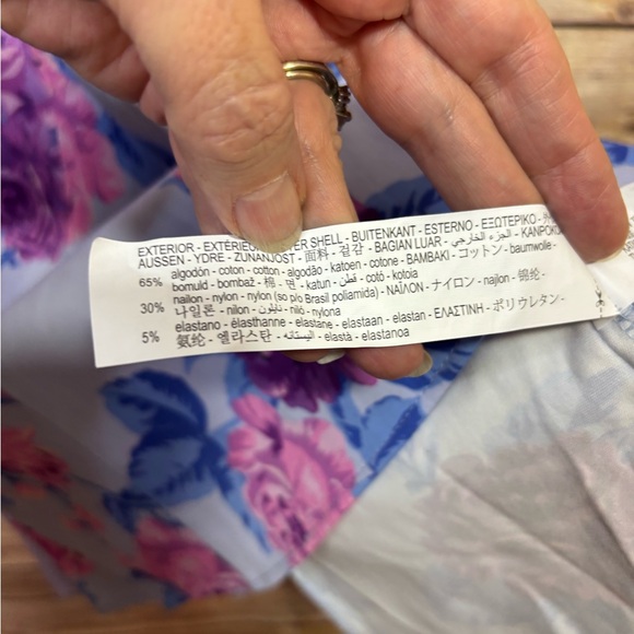 Zara Floral Mini Dress Size XS Blue pink - Picture 4 of 7